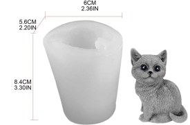 Molde silicona gato 3D